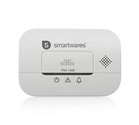 Smartwares Detector de CO FGA-13081 - Sensor de 10 años - Baterías de 3 años - Con indicaciones LED y botón de prueba