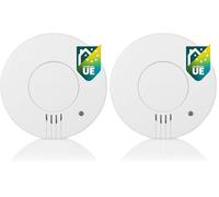 Smartwares Detector de Humo FSM-11516 - Sensor fotoeléctrico - Batería reemplazable 5 años (Paquete de 2)