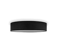 Smartwares IDE-60044 Lámpara de techo, pantalla de tela de 50 cm de diámetro, cuatro apliques con casquillos E27, compatible con bombillas de hasta 18 W, Iluminación de Interior, IP20, Negro