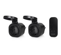 Smartwares juego de enchufes inalámbricos para exteriores, 2 enchufes