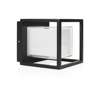 Smartwares OOL-50014 Aplique de exterior de diseño cúbico - 10 W - 800 lm - Luz blanca cálida - Marco negro