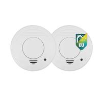 Smartwares RM250/2 10.048.28 Detector de Humo, batería incluida, botón de Prueba, 85 dB