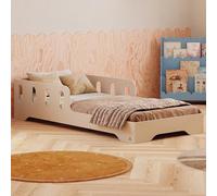 smartwood Cama Infantil 70x160 cm con Barrera, Madera, Cachemira, TILA 6