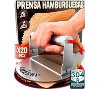 SMASHI® Aplastador de Hamburguesas Plegable Acero Inoxidable 304 - Smash Burger Kit Burger Smasher Profesional - Prensa Hamburguesas (Smasher Plegable)
