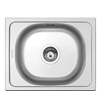 Smeg Fregadero LYP401 – Acero inoxidable, 1 cubeta 37,5 cm, instalación sobre encimera