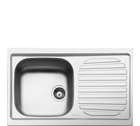 Smeg Fregadero sobre encimera LYP791D - Inoxidable, 1 cubeta con escurridor (150x790x500)