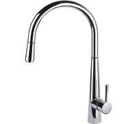 Smeg MD14CR Grifo cocina monomando extraíble, Caño giratorio 170°, Color Cromo