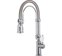 Smeg MIDR7CR-2 Grifo cocina monomando, Caño giratorio 180° flexible, Estética Colonial, Color Cromo