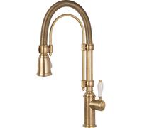 Smeg MIDR7O-2 Grifo cocina monomando, Caño giratorio 180° flexible, Estética Colonial, Color Bronce