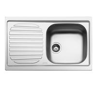 Smeg Fregadero LYP791S Acero inoxidable, 1 cubeta 37 cm, sobre encimera, escurridor izquierdo