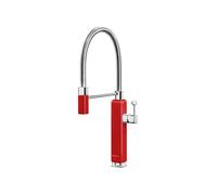 Smeg MDF50RD Grifo cocina monomando Semi-profesional, Caño giratorio 360° flexible, Estética 50's Style, Color Rojo