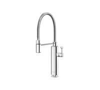 Smeg MDF50SS Grifo cocina monomando Semi-profesional, Caño giratorio 360° flexible, Estética 50's Style, Color Cromo