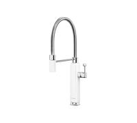 Smeg MDF50WH Grifo cocina monomando Semi-profesional, Caño giratorio 360° flexible, Estética 50's Style, Color Blanco