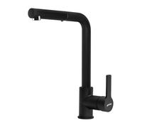 Smeg MID1MN Grifo cocina monomando, Caño giratorio 180° extraíble, Color Negro Mate