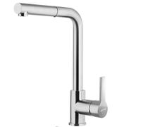 Smeg MID1NS - Grifo Monomando con Estética Universal y Caño Giratorio de 180º Níquel