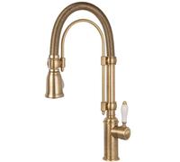 Smeg MIDR7O2 - Grifo Semi Profesional Monomando con Estética Colonial y Giro de 180º Bronce