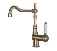 Smeg Grifo de cocina monomando MIR6O-2, caño giratorio 360°, estética colonial, bronce