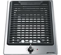 SMEG PGF30B Placa Eléctrica Con Parrilla Barbacoa 30CM 9 Niveles Potencia