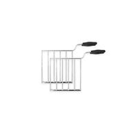 Smeg Rejilla para Hacer sándwiches, Accesorio de tostadora TSSR01, Metal, 2 Ranuras, cromo/negro, 17.3 x 3.2 x 24 cm