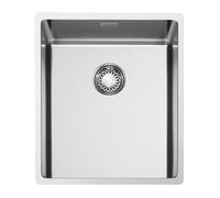 Smeg VR12S34 Fregadero Acero Inoxidable, 1 cubeta de 34 cm, Instalación Enrasada, Bajo Encimera o Sobre Encimera