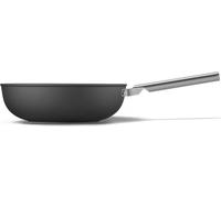 Smeg WOF3002BLM, Redonda, Sartén para saltear/wok, Negra, Cerámica, 250 °C, Aluminio, Acero inoxidable