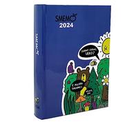 Smemoranda Green Balloon Special Edition - Agenda escolar 2023-2024, 16 meses, septiembre 23 - diciembre 24, formato mediano 11 x 15 cm, tapa con caldo de cuidado, color azul