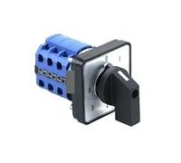 SMGLRUEAT Interruptor de leva de conmutación rotativo de 6 posiciones, trifásico, 12 tornillos, 20 A, con control de enclavamiento, panel de 48 x 48 mm, SZW26/LW26-20