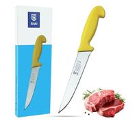 SMI Cuchillo de Carnicero 7 Pulgadas Solingen Cuchillo Carne Acero Alemán 1.1416 Mango Polipropileno Amarillo Made in Germany