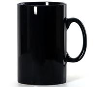 Smilatte Taza de café de cerámica extra grande de 28 onzas, taza de té clásica Boss Super grande con asa para oficina y hogar, color negro