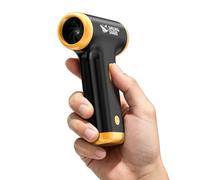 Smiling Shark Ventilador de Mano, JF01-EU Motor Brushless 130000RPM Ventilador Turbo Portátil, Velocidad Sin Escala Soplador de Polvo Eléctrico con Luz LED para Cooling/Limpieza/Camping/Exterior