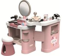 Smoby, Centro de Belleza 3 en 1, tocador con espejo, salón de manicura, mesa de maquillaje, 26 accesorios, a partir de 3 años