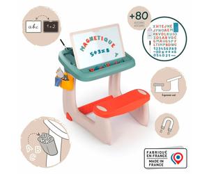 SMOBY: Escritorio, banco y pizarra 2 en 1 + 80 accesorios