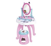 Smoby - Gabby y la Casa Mágica - Tocador 2 en 1 - Taburete + 12 chupetes incluidos - Espejo Ajustable - A Partir de 3 años - Fabricado en Francia