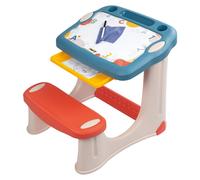 SMOBY: Mesa con pizarra para dibujar, escritorio con banco + 12 accesorios