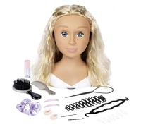 Smoby - My Beauty - Cabezal de Peinado Rubio - Juguete Infantil - 19 Accesorios - Maquillaje Termosensible - Ventosas - A Partir de 3 Años