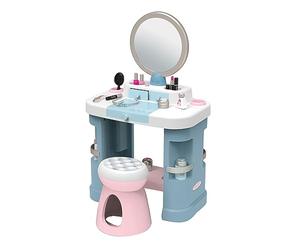 Smoby- Tocador Infantil My Beauty, con Espejo, Cajones y Espacio de Almacenamiento, 15 Accesorios de Belleza, Incluye Taburete, Juguete Niños Niñas 3 años (7600320249)