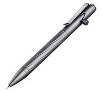 SMOOTHERPRO Bolígrafo de aluminio Bolt Action Pen | Bolígrafo | Robusto clip de acero inoxidable | Compatible con la mina Pentel | para oficina, escuela, negocios, firma EDC (PTC051), color gris