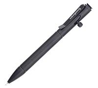 SMOOTHERPRO Bolígrafo de aluminio Bolt Action Pen | Bolígrafo | Robusto clip de acero inoxidable | Compatible con la mina Pentel | para oficina, escuela, negocios, firma EDC (PTC050), color negro
