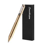 SMOOTHERPRO Bolígrafo de Latón Borrable Sólido Bolt Action Color Natural