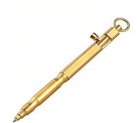 SMOOTHERPRO Bolígrafo de Latón EDC Sólido Bolt Action Retro Color Latón