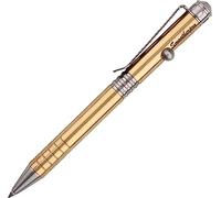 SMOOTHERPRO Bolígrafo de Latón Macizo Sólido Bolt Action Color Natural