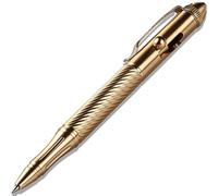 SMOOTHERPRO Bolígrafo de Latón Portátil EDC Sólido Bolt Action Color Latón