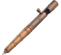 SMOOTHERPRO Bolígrafo de Latón Sólido Bolt Action Bamboo Node Color Bronce