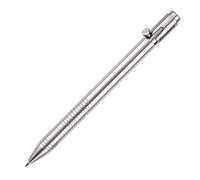 SMOOTHERPRO Bolígrafo de Titanio EDC Bolt Action Color Natural | Compatible con Recambios Pentel, Duradero, Escritura Precisa, para Firma, Oficina, Escuela, Regalo Ideal