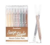 SMOOTHERPRO Bolígrafos de Gel Rollerball 8 Piezas Traje Beige Degradado