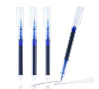 SMOOTHERPRO Bolígrafos Gel Punta Fina 0,5 mm Secado Rápido Azul 3 Pack