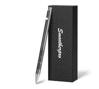 SMOOTHERPRO Bolt Action - Bolígrafo de acero inoxidable con tinta negra, compatible con recambios Pilot G2, bolígrafo EDC de 0.7 mm para escribir, color gris
