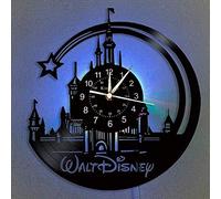 Smotly Vinilo Reloj de Pared Mickey Mouse de la Vendimia, Dibujos Animados de Disney, Regalos de Cumpleaños, Decoración del Hogar Hecha a Mano, Con Luz