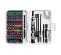 SMTYXS Juego De Destornilladores Precisión 132 En 1, Destornillador Magnético Phillips Torx, Herramienta Reparación Electrónica For PC, Reloj, Cámara, Bricolaje Alta Compatibilidad(132 in 1 White)