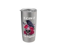 Smutty Dark Romance Book Crow F-Caw-F Im Reading Smut Reader Vaso térmico de acero inoxidable de doble pared